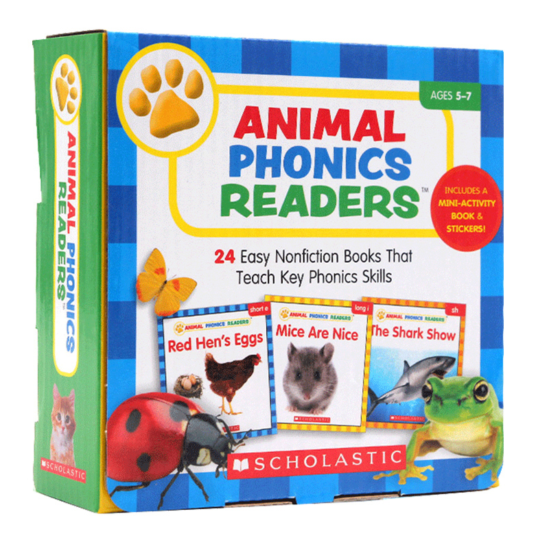 学乐动物语言家长阅读手册英文原版 Animal Phonics Readers Parent Pack 幼儿童启蒙认知早教图画书绘本宝宝游戏书Scholastic 书籍/杂志/报纸 儿童读物原版书 原图主图