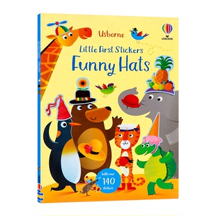 Funny 绘本 幼儿宝宝趣味益智启蒙贴纸书平装 贴纸书超过140种帽子贴纸 Hats Stickers First Little 英文原版 Usborne出品趣味帽子