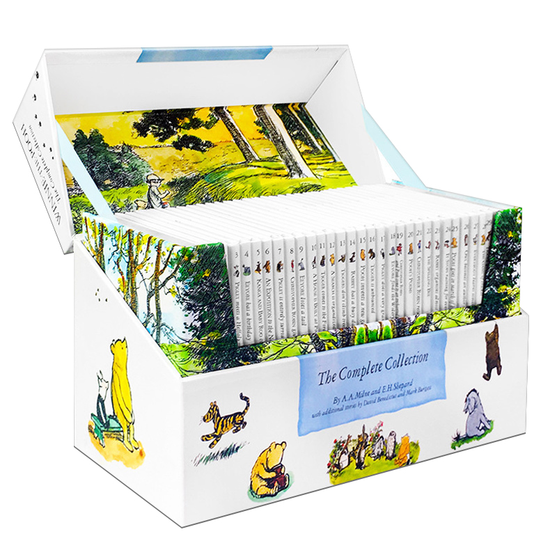 小熊维尼30册精装全集 英文原版 Winnie the Pooh Complete Collection 30 Books Box Set 盒装亲子阅读晚安故事书 桥梁章节书 书籍/杂志/报纸 儿童读物原版书 原图主图