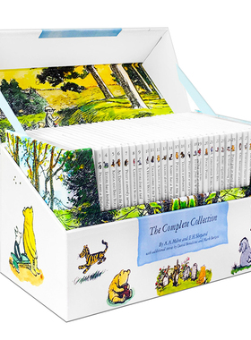 小熊维尼30册精装全集 英文原版 Winnie the Pooh Complete Collection 30 Books Box Set 盒装亲子阅读晚安故事书 桥梁章节书