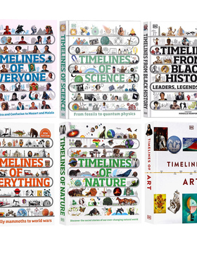 DK出品 人物时间线英文原版Timelines of Everyone中小学青少年课外阅读人物传记成就贡献冒险益智学习儿童科普百科书籍精装大开