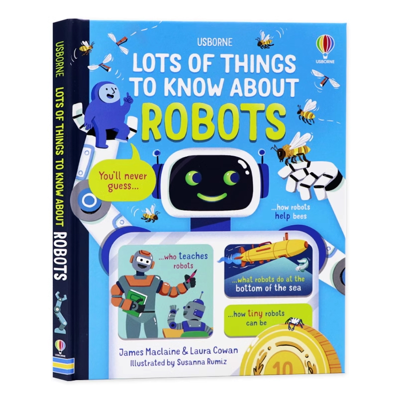 Usborne关于机器人你所需要知道的那些事 英文原版 Lots of Things to Know About Robots 儿童科普百科绘本 彩色插图图解英语读物