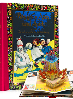 布娃娃安与安迪Pop Up立体书Raggedy Ann and Andy and the Camel with the Wrinkled Knees英文原版绘本亲子互动玩具书睡前故事