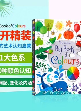 Usborne出品颜色的奥秘孩子的色彩启蒙全书Big Book of Colours色彩识别11大色系130余种彩色英文原版绘本 艺术早教认知英语纸板书