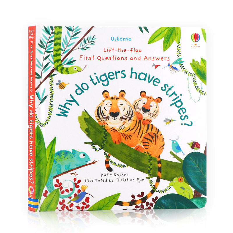 usborne问与答翻翻书 为什么老虎身上有条纹 questions and answers