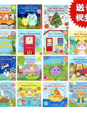 The Wheels on the Bus 轮子上的巴士 160元8件 英文原版绘本 Sing Along with Me童谣机关操作书 幼儿童早教启蒙英语儿歌纸板书