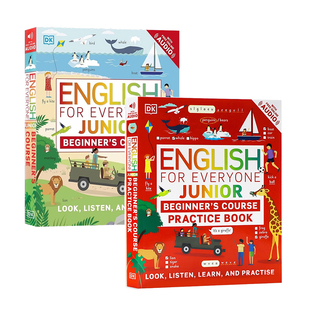 DK新视觉人人学英语 少儿初级英语2册 英文原版 English for Everyone Junior 插图图书 低幼儿童英语早教启蒙 亲子教育 教辅系列