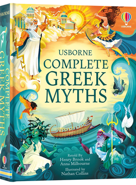 Usborne出品希腊神话英文原版绘本 Complete Greek Myths 儿童英语启蒙书籍外国神话与民间故事全彩插图Henry Brook著作精装版