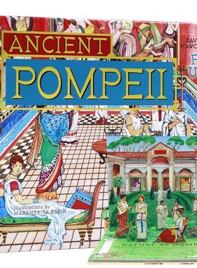 古文明系列庞贝古城弹出式立体书英文原版绘本 Ancient Civilisations Pop-Ups Ancient Pompeii儿童科普精装纸板3D视觉立体翻翻书