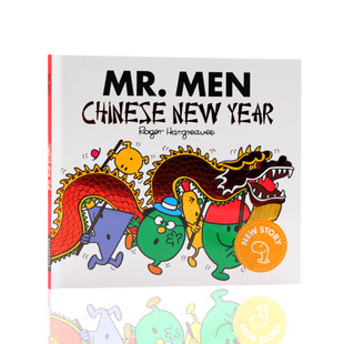 New 过新年春节中国传统节日认知 预售 Chinese Men Year 奇先生妙小姐系列 幼儿童早教启蒙图画书 农历新年快乐英语读物动画片