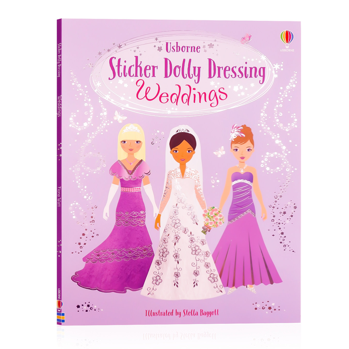 Usborne出品 英文原版 Sticker Dolly Dressing Weddings 婚纱婚礼换装贴纸书 幼儿童英语启蒙早教 手动游戏书 思维培养 审美培养
