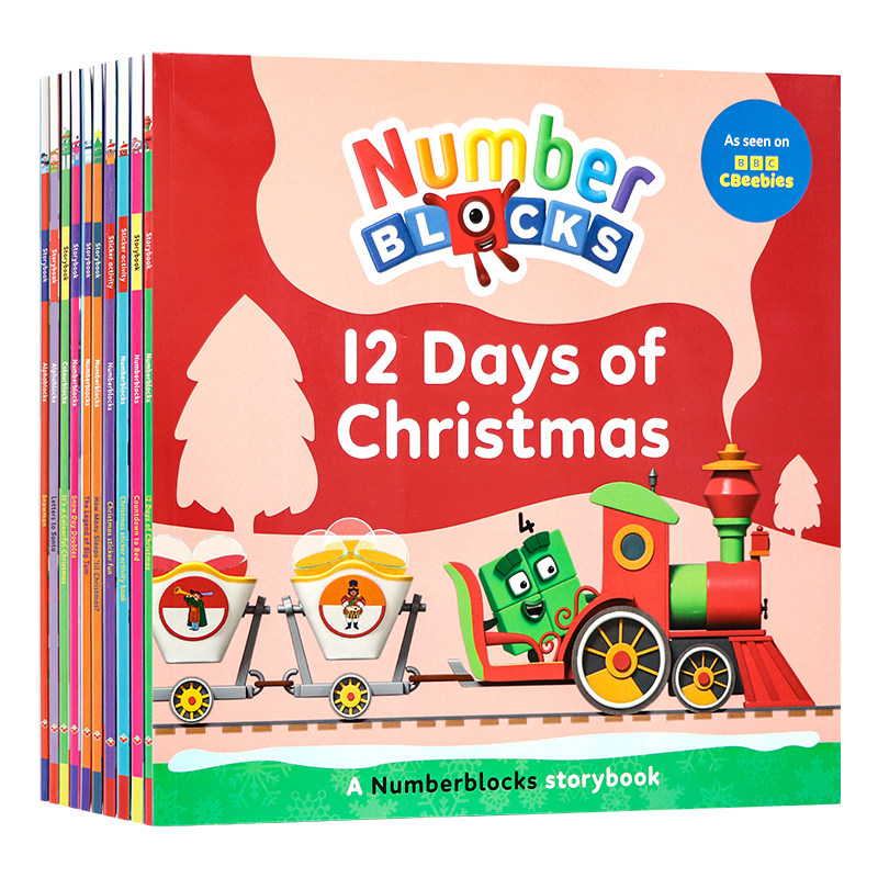 数字积木字母积木故事10册英文原版绘本 Numberblocks Alphablocks and Colourblocks Christmas Countdown儿童英语启蒙故事图画书