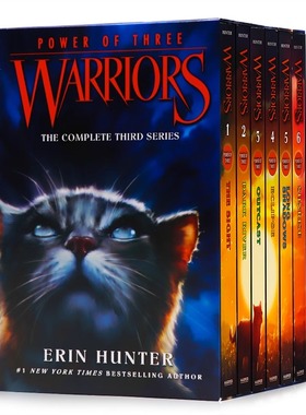 猫武士第三部曲三力量6册 英文原版 Warriors Power of Three 传奇的猫族儿童成长励志章节桥梁英语读物 艾琳亨特Erin Hunter著作