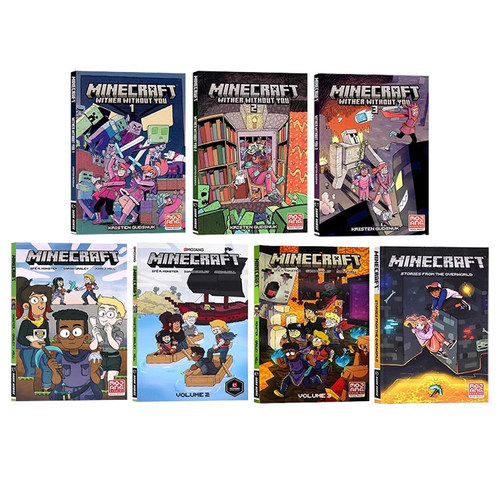 我的世界漫画7册英文原版漫画书
