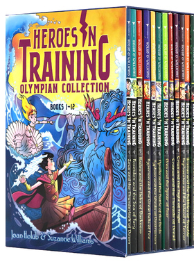 奥林匹斯神话故事12册盒装 英文原版小说 Heroes in Training Olympian Collection Books 1-12 英雄在磨练儿童英语初级章节桥梁书