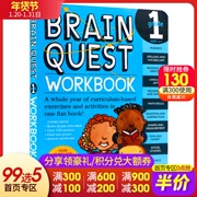 Nguyên bản tiếng Anh Brain Quest Workbook lớp 1 phiên bản cấp của nhiệm vụ Infant não sinh viên Workbook Hoa Kỳ mầm non thực hành hàng loạt giải thưởng của sự phát triển trí tuệ chung của sách giáo khoa nhập khẩu để 5-8 tuổi