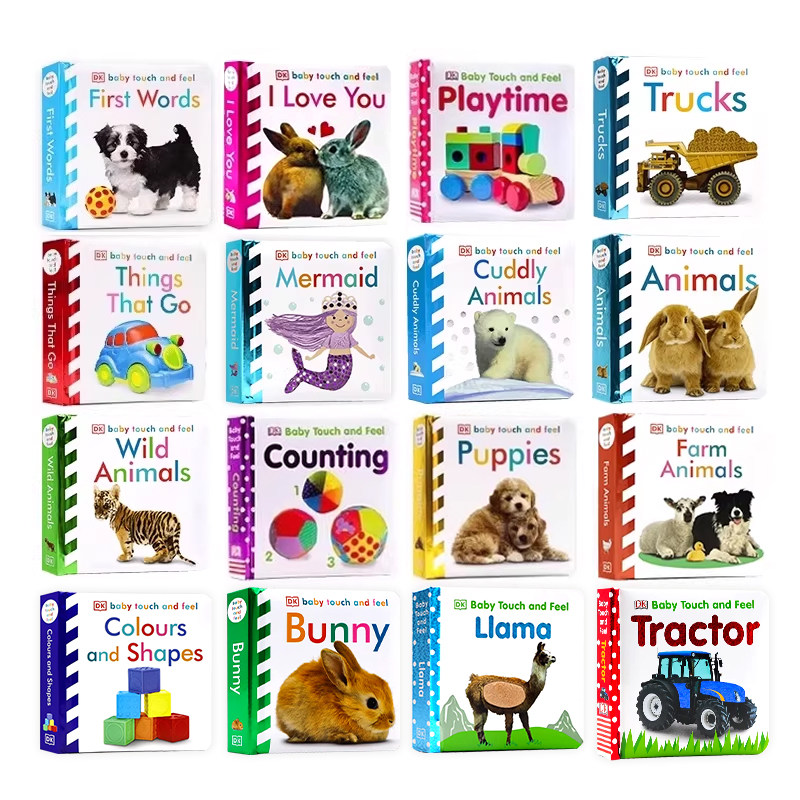 英文原版绘本 140元5件 DK出版触摸书 Baby Touch and Feel 婴儿早教幼童英语启蒙认知纸板书 0-3岁亲子互动共读益智 感官训练绘本