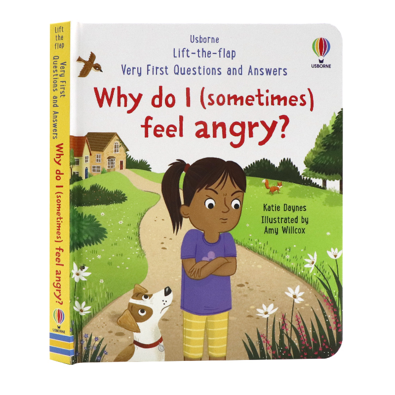 Usborne问与答系列立体翻翻书为什么我有时候会生气 Why do I sometimes feel angry 英文原版英语绘本 幼儿童情绪管理纸板机关书