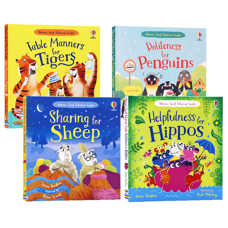 Usborne良好行为系列 英文原版绘本 Good Behaviour Guides Table Manners for Tigers 品格培养性格习惯养成故事图画书精装