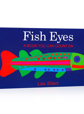 鱼的眼睛 Fish Eyes英文原版绘本低幼数字色彩认知启蒙 宝宝学数数 趣味洞洞纸板书 Color zoo 同作者Lois Ehlert 创意拼贴图画书