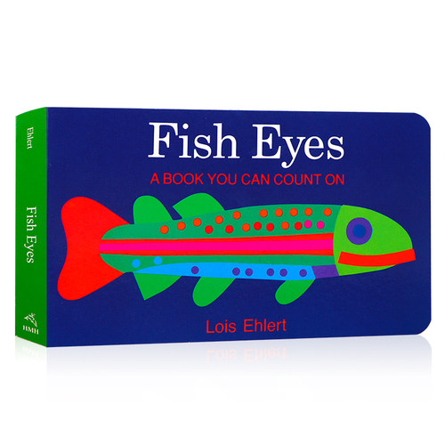 鱼的眼睛 Fish Eyes英文原版绘本低幼数字色彩认知启蒙 宝宝学数数 趣味洞洞纸板书 Color zoo 同作者Lois Ehlert 创意拼贴图画书