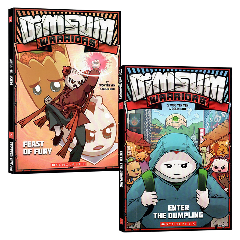 点心侠2册英文原版漫画小说 Dim Sum Warriors 中小学生英语课外阅读读物冒险故事情节桥梁章节漫画书提高孩子英语阅读能力,书籍/杂志/报纸,儿童读物原版书,淘宝优惠券,粉丝福利购,淘宝优惠卷