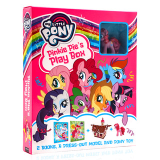 英文原版 小马宝莉游戏套盒带拼图 附精美小马玩偶 My Little Pony Pinkie Pie's Play Box 儿童趣味手工活动书 英语故事书涂色书