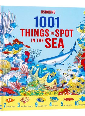 1001种海洋生物大寻找 英文原版绘本1001 Things to Spot in the Sea儿童数字单字启蒙图画书 精装全彩 中小学生课外阅读拓展