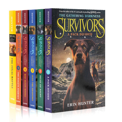 狗武士Survivors The Gathering Darkness幸存者聚焦的黑暗1-6册合售 英文原版 猫武士同作者 Erin Hunter课外兴趣科幻小说