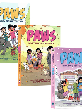 现货 爪子系列3册 英文原版 PAWS 儿童全彩漫画图画书 冬日的友谊故事 进口英语书籍 Nathan Fairbairn 小学英语课外读物