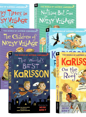 牛津精品章节书 Noisy Village 喧闹村的幸福时光系列6册 英文原版 the world of Astrid Lindgren 长袜子皮皮同作者