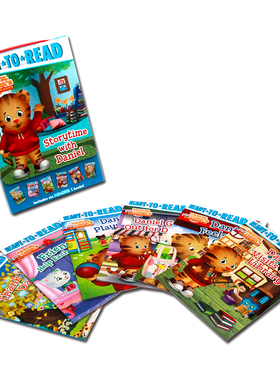 英文原版 Ready to Read Level 1 系列 storytime with Daniel 6册小老虎丹尼尔的邻居盒装合售 儿童英语分级阅读绘本英语学习提升