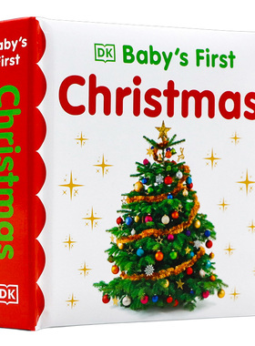 DK精品 宝宝的第一本圣诞节 英文原版绘本 Baby's First Christmas 0-3岁宝宝节日认知纸板书低幼儿童英语早教启蒙亲子共读