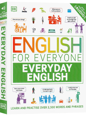 DK出品 人人学英语 每日英语学练2500+超常用单词和短语 英文原版 English for Everyone Everyday English 自学教材托福雅思用书