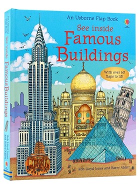 预售Usborne看里面系列著名建筑 进口英文原版绘本 See Inside Famous Buildings  科普立体纸板翻翻书 儿童启蒙早教认知 精装大开