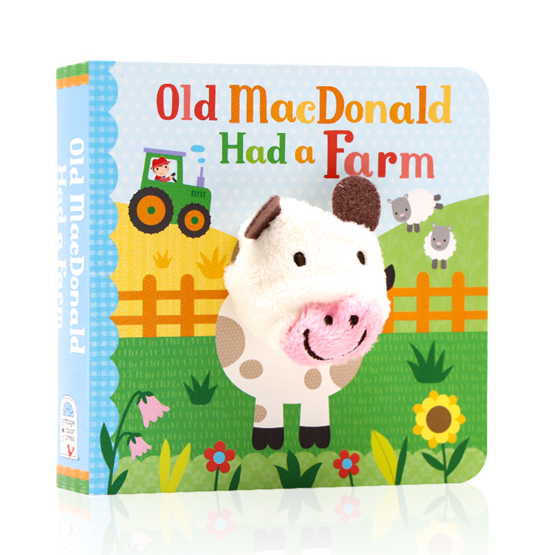 Old MacDonald Had a Farm 欧美经典童谣手指偶书 老唐纳德有个农场 英文原版绘本亲子互动纸板书洞洞书小手掌书宝宝玩具书0-1-3岁 书籍/杂志/报纸 儿童读物原版书 原图主图