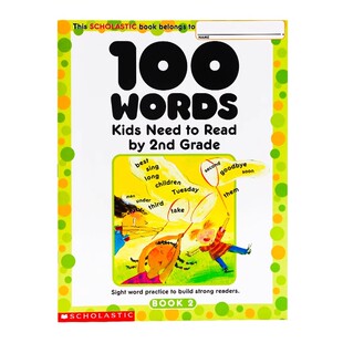 Words 小学生英语词汇练习册 English 英文原版 100 2nd Need Kids 学乐Scholastic 二年级一百个词汇 Grade Read