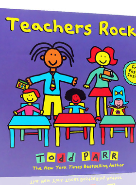 英文原版绘本Teachers Rock儿童情商亲子启蒙精装 名家Todd Parr 儿童家庭成长教育
