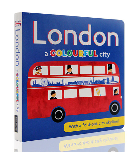 进口英文原版绘本 London - A Colourful City: With a Fold-Out City Skyline! 多彩伦敦 可拉开活动操作书 纸板书 拉拉书