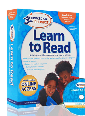 英文原版 自然拼读法Hooked on Phonics Learn to Read 2nd Grade Ages 7-8 Complete 儿童英语学习