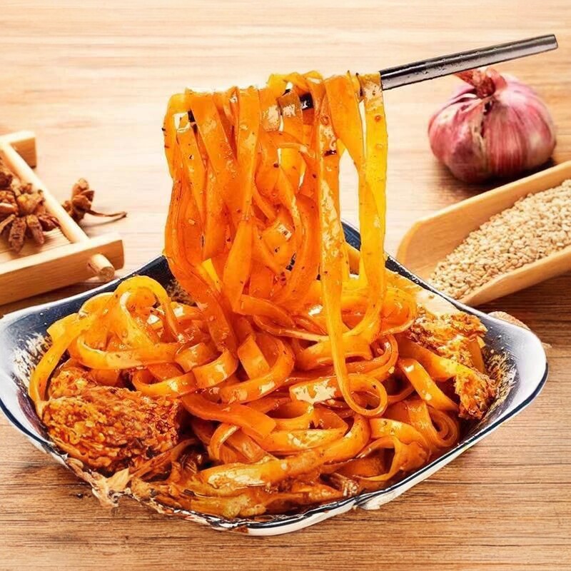 正宗陜西宝鸡擀面皮305g*3袋真空装凉皮速食香辣网红懒人面食带调