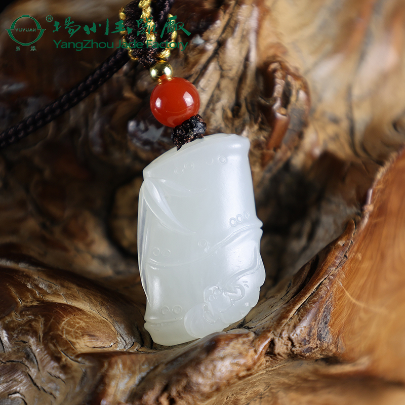 玉缘和田玉新疆和田白玉山料祝福玉质细腻精致白度好女士佩戴