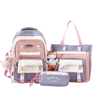 书包初中女生高颜值可爱大容量高中生小学生三到六年级背包双肩包