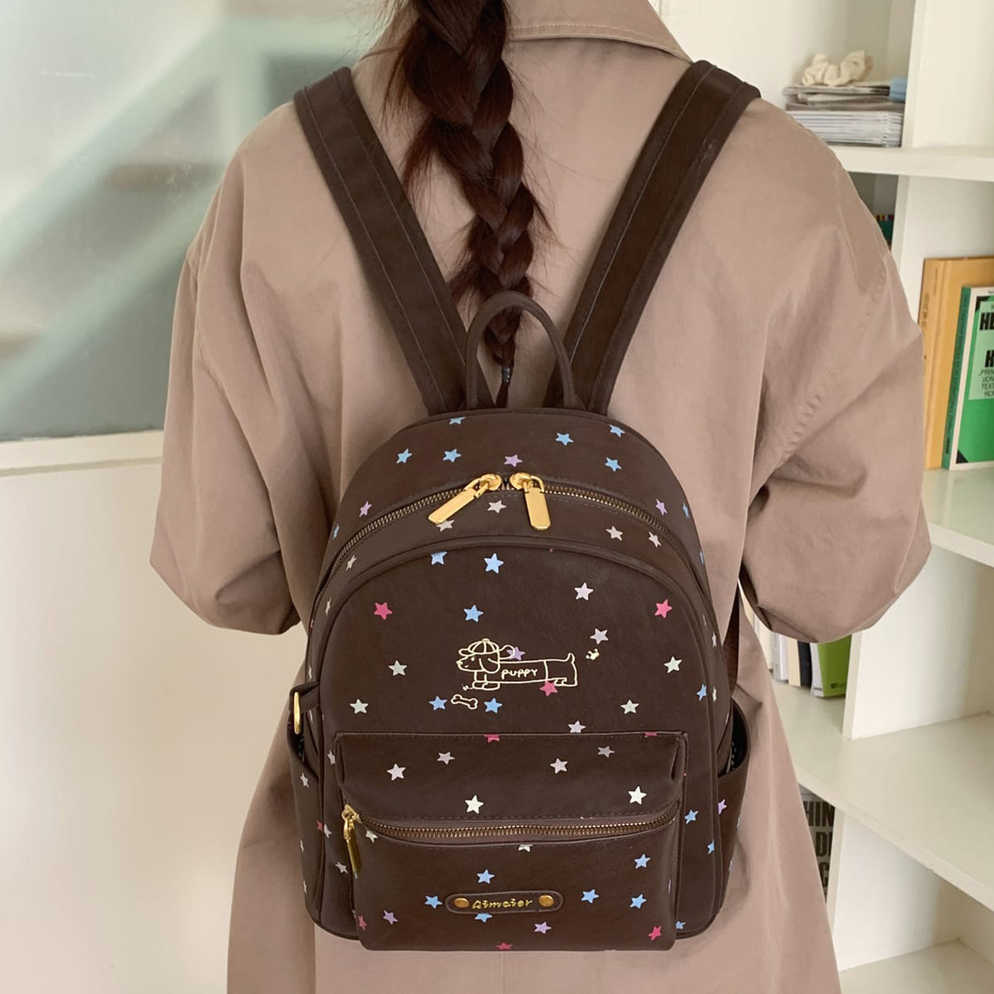 时尚通勤女双肩包2026新款学院风大容量后背包学生上课书包旅行包,箱包皮具/热销女包/男包,双肩背包,淘宝优惠券,粉丝福利购,淘宝优惠卷