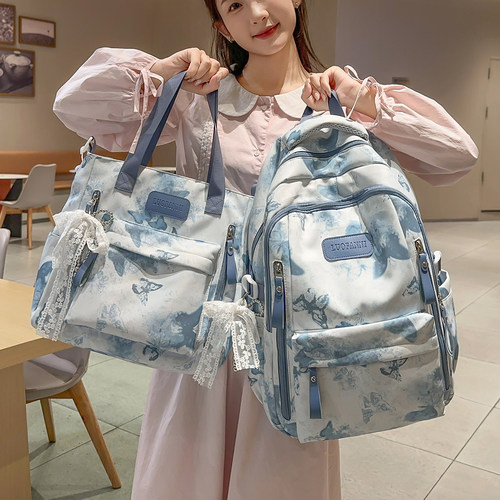 小众设计书包初中生女生新中式