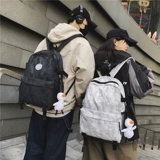 Брендовый универсальный школьный рюкзак, сумка через плечо, простой и элегантный дизайн, для средней школы, подходит для студента, в корейском стиле