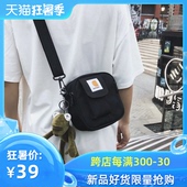 斜挎包ins男休闲百搭黑色小包单肩挎包嘻哈运动包包女蹦迪包潮牌
