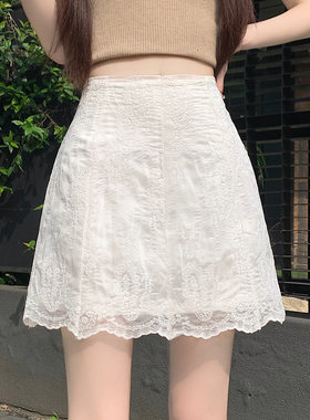 实拍蕾丝拼接包臀裙半身裙女2026新款休闲百搭防走光辣妹a字短裙