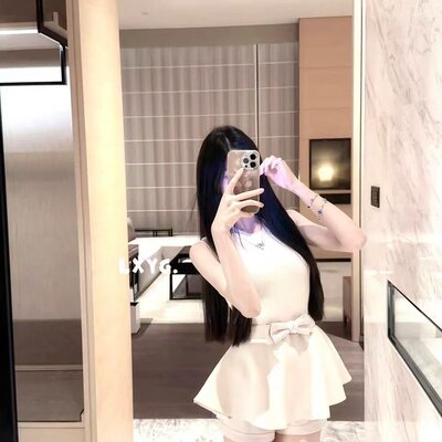 LXYG2026夏新款法式纯欲气质蝴蝶结针织背心女设计感收腰显瘦上衣