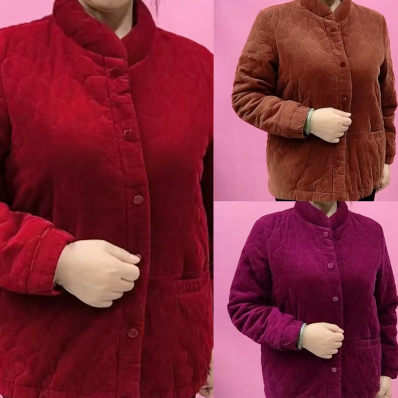 时尚立领棉衣中老年妈妈装宽松